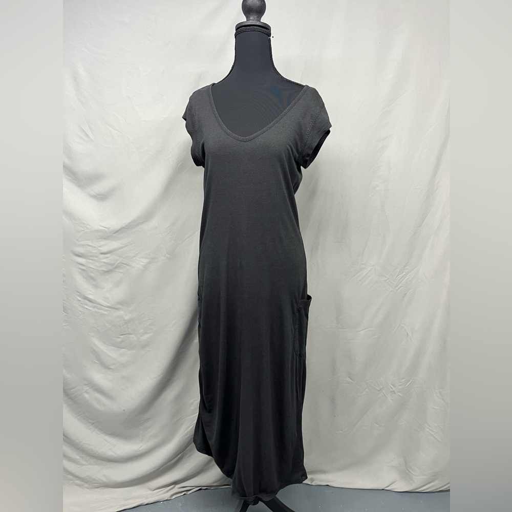 Toad&Co Charcoal Maxi Rouched Dress Small